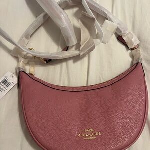 Coach Pink Pebbled Leather Shoulder Bag
